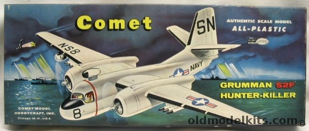 Comet 1/54 Grumman S2F Hunter Killer ASW Aircraft Large Scale, PL 801-98 plastic model kit